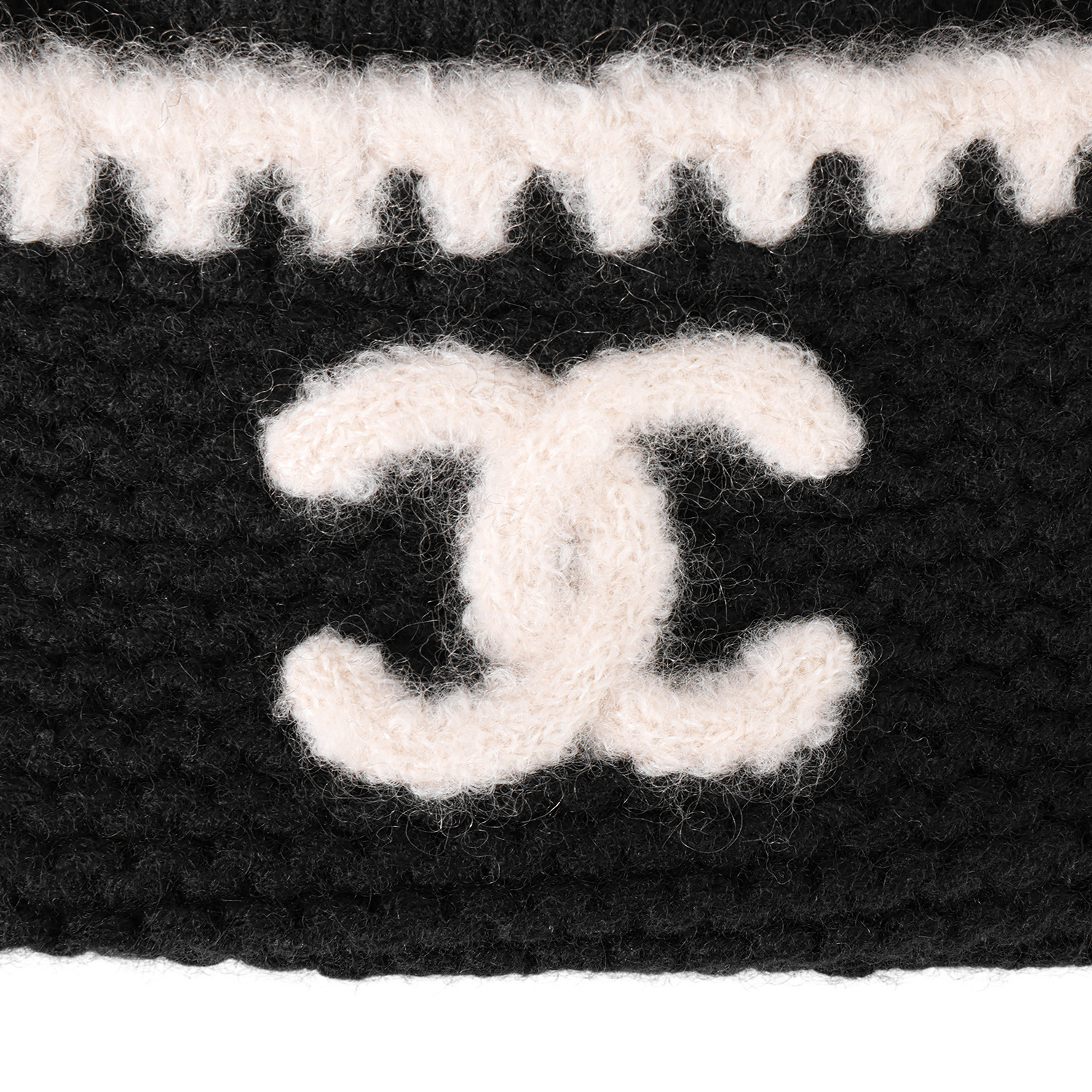 Details for 香奈儿 23A 双C标志羊绒针织帽 黑色 情侣款 男女通用 AA9203-B13196-NO944