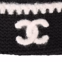Details for Gorro de Cashemira Tejido CHANEL 23A Double C Negro Unisex Estilo Pareja. AA9203-B13196-NO944