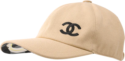 Chanel 23B Embroidered Double C Logo Cotton Cap Beige Unisex Couple Style AA9254-B13356-NP711 Chanel 23B Embroidered Double C Logo Cotton Cap Beige Unisex Couple Style AA9254-B13356-NP711