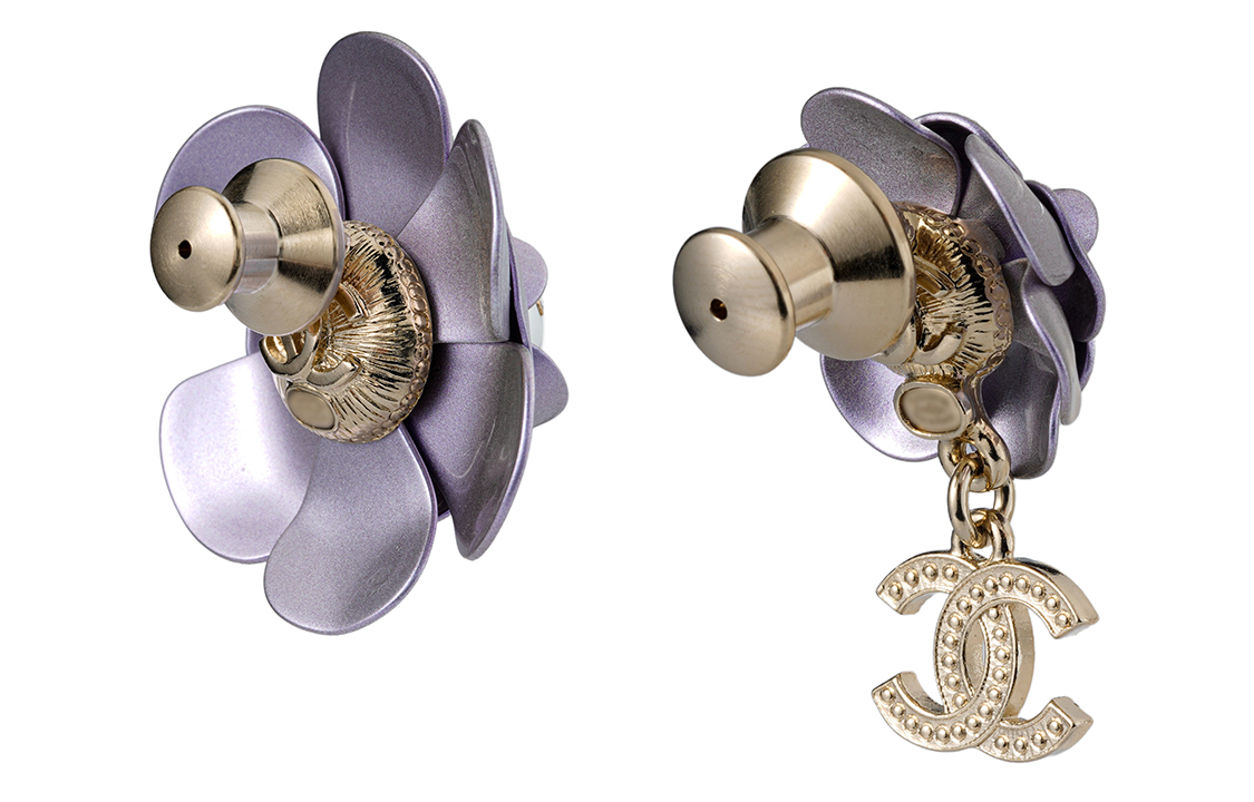 Shop シャネル 23C パープル カメリア ブローチ ユニセックス セット - 春夏コレクション ABA039-B09961-NL923