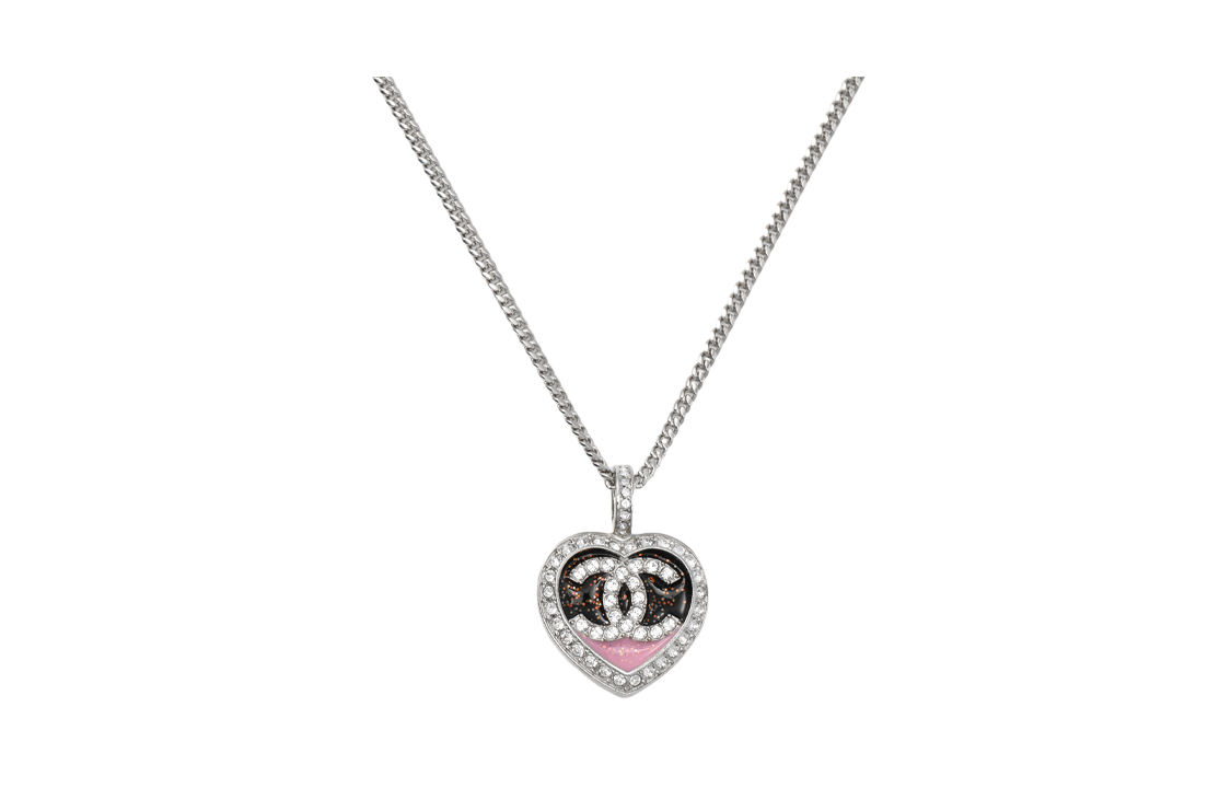 CHANEL 23N Pink Double C Heart Necklace Unisex Couple Style. ABB650 B14145 NR713 圖 6