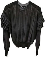 CHANEL Black Long Sleeve Knit Pullover Sweater P58526-K07652-94305 CHANEL Black Long Sleeve Knit Pullover Sweater P58526-K07652-94305