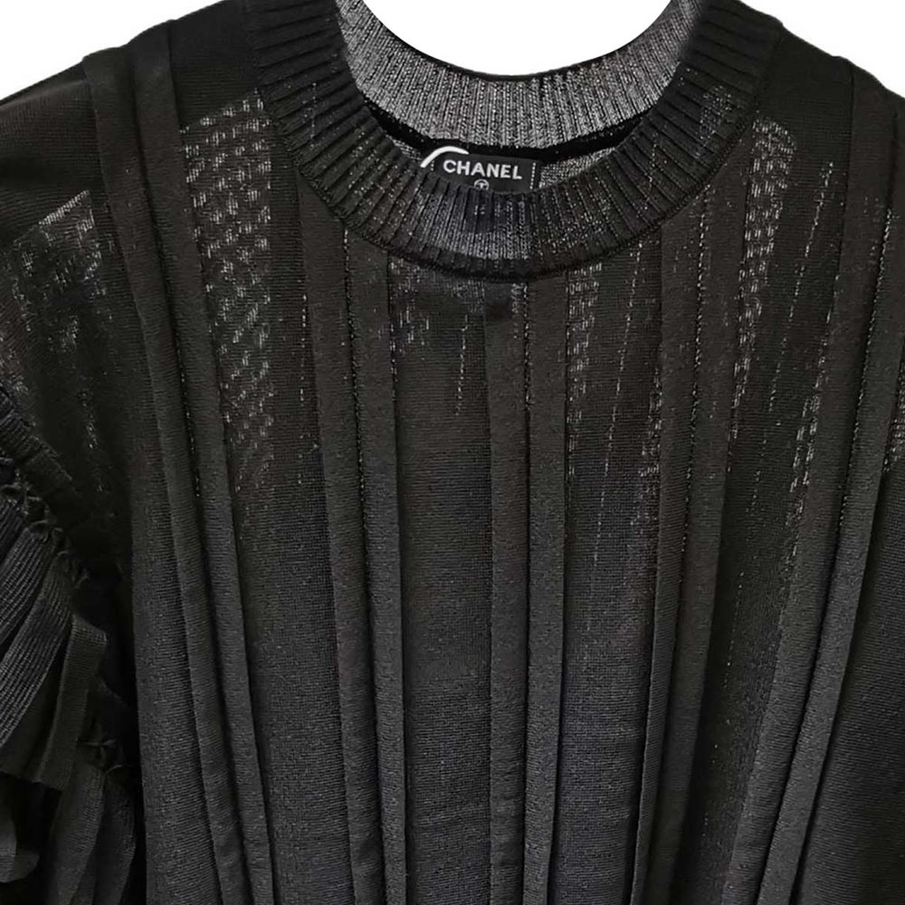 Purchase 香奈儿 黑色长袖针织套头毛衣 P58526-K07652-94305