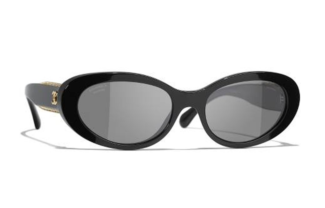 CHANEL  Cat Eye Black Sunglasses with Logo Detail Acetate Frame. CH5515C62248 圖 3