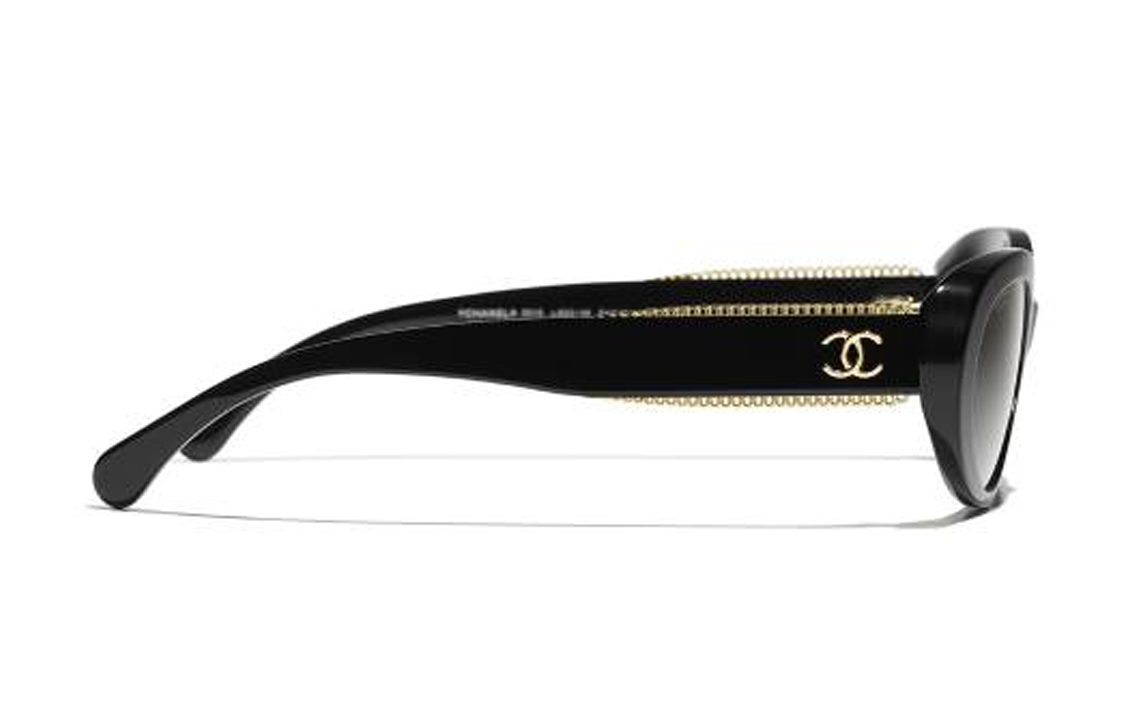 CHANEL  Cat Eye Black Sunglasses with Logo Detail Acetate Frame. CH5515C62248 圖 4