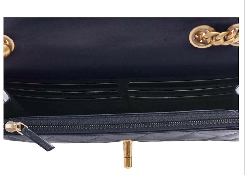 Lookbook 香奈儿海军蓝可调节肩带钱包（AP3043）