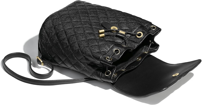 Chanel Backpack Filigree Quilted Caviar Gold-tone Black Lookbook Chanel Backpack Filigree Quilted Caviar Gold-tone Black