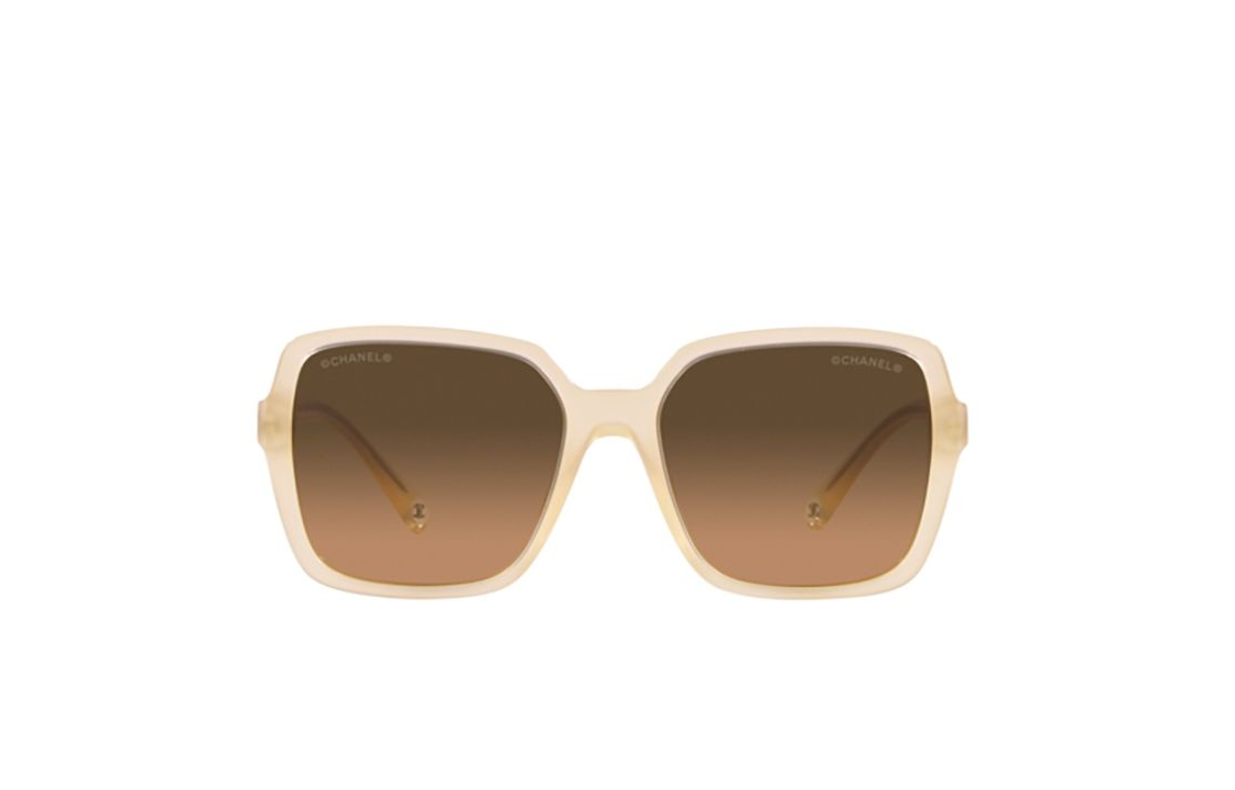 Shop 샤넬 베이지 로고 선글라스 - 유니섹스 커플용 스타일리시 디자인. CH5505