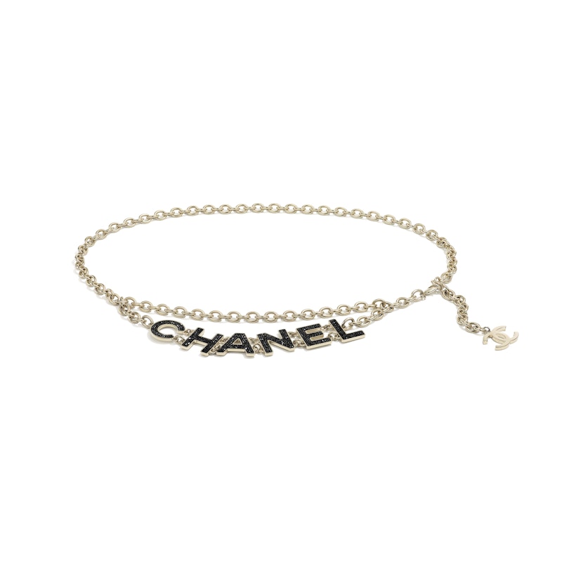 Chanel Belt Gold-tone Black/Gold