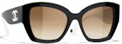 Lookbook CHANEL Black Butterfly Sunglasses with Logo Nylon Fiber Unisex Style. CH6058-C1656