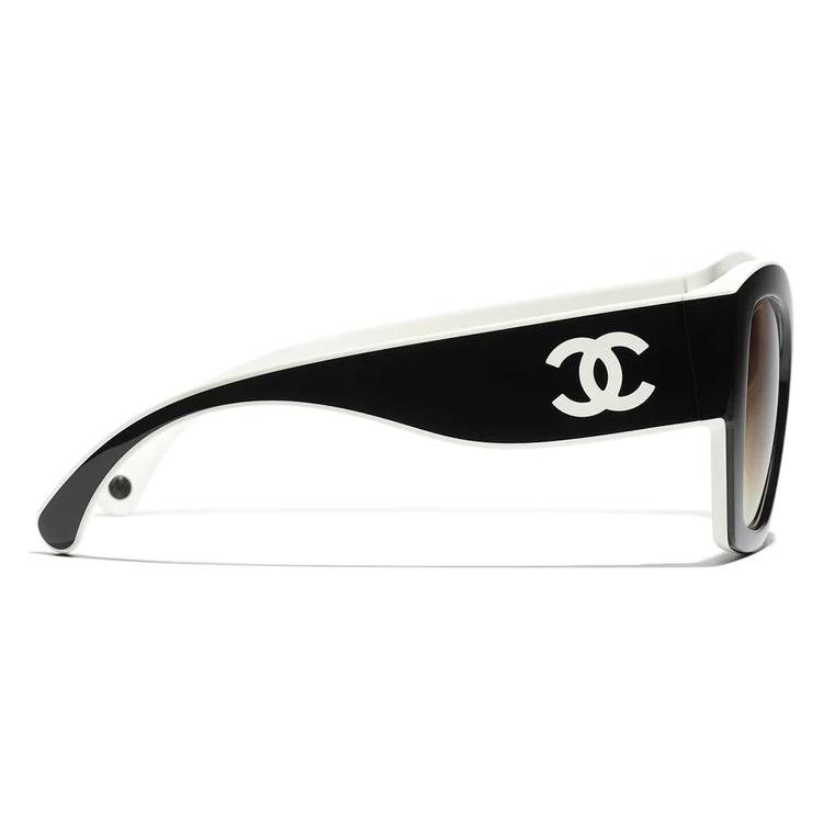 Shop CHANEL Black Butterfly Sunglasses with Logo Nylon Fiber Unisex Style. CH6058-C1656