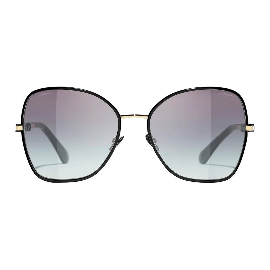 CHANEL Black Butterfly Sunglasses with Metal Logo, Unisex Couple Style. CH4283-C410S6 圖 3