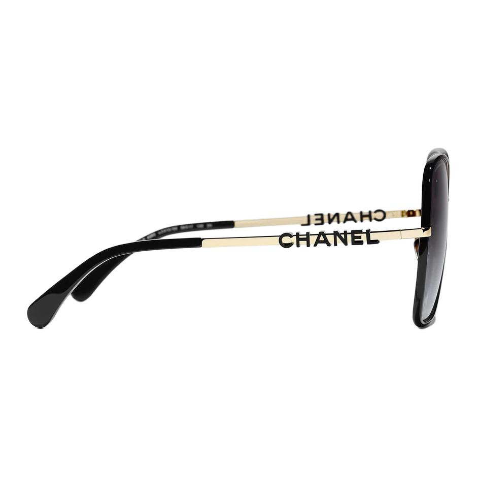 CHANEL Black Butterfly Sunglasses with Metal Logo, Unisex Couple Style. CH4283-C410S6 圖 5