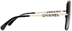 Purchase CHANEL Cermin Mata Hitam Gaya Rama-Rama dengan Logo Logam, Uniseks Pasangan. CH4283-C410S6