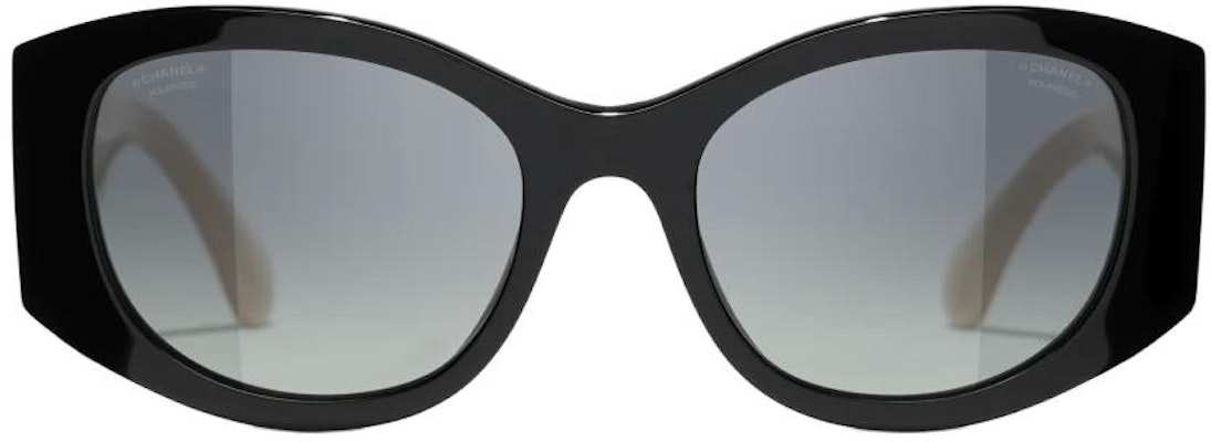 CHANEL 黑色貓眼太陽眼鏡 男女適用 標誌細節 醋酸材質框架 A71618X02016S3418 Lookbook CHANEL 黑色貓眼太陽眼鏡 男女適用 標誌細節 醋酸材質框架 A71618X02016S3418