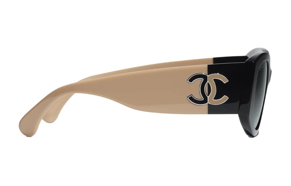 Purchase CHANEL 黑色貓眼太陽眼鏡 男女適用 標誌細節 醋酸材質框架 A71618X02016S3418