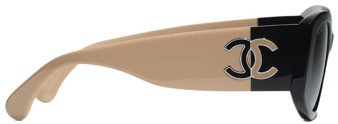 CHANEL 黑色貓眼太陽眼鏡 男女適用 標誌細節 醋酸材質框架 A71618X02016S3418 Purchase CHANEL 黑色貓眼太陽眼鏡 男女適用 標誌細節 醋酸材質框架 A71618X02016S3418