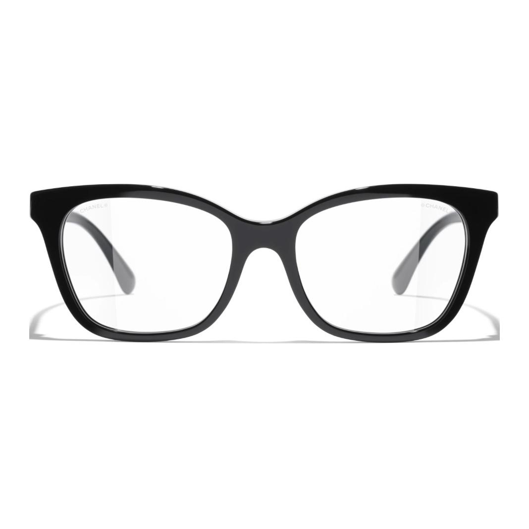 Shop CHANEL Black Heart Detail Cat-Eye Optical Glasses Unisex Acetate Frame. 3463-S-A