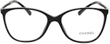Lookbook 香奈儿黑色长方形光学眼镜 男女通用 金属框配羊皮链 CH3408Q-C622()