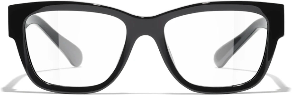 CHANEL Gafas Ópticas Irregulares Unisex Negras de Acetato con Logo en Patillas. CH3455-C622 Lookbook CHANEL Gafas Ópticas Irregulares Unisex Negras de Acetato con Logo en Patillas. CH3455-C622