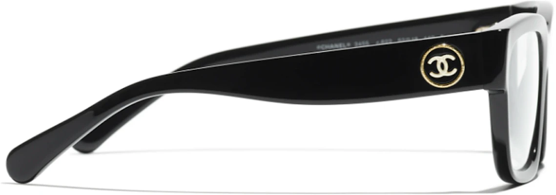 CHANEL Gafas Ópticas Irregulares Unisex Negras de Acetato con Logo en Patillas. CH3455-C622 Shop CHANEL Gafas Ópticas Irregulares Unisex Negras de Acetato con Logo en Patillas. CH3455-C622