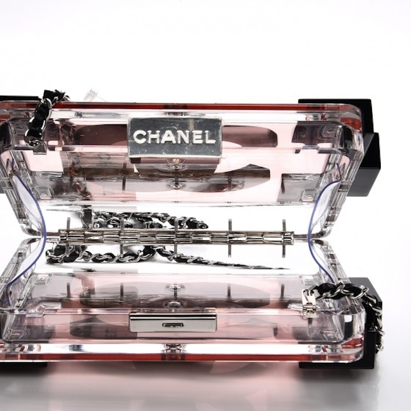 Lookbook 香奈儿Lego积木Plexiglass粉黑色男孩手拿包