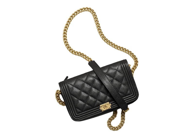 Chanel Boy Chanel Flap Phone Holder with Chain Black (AP3013-B09142-94305)