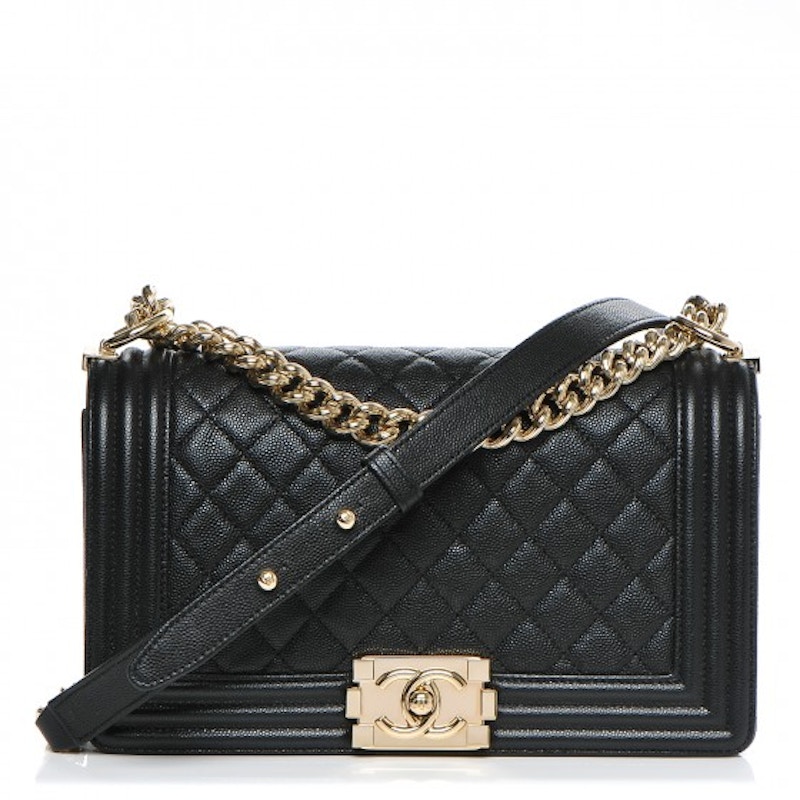 Chanel Boy Flap Diamond Quilted Medium Black