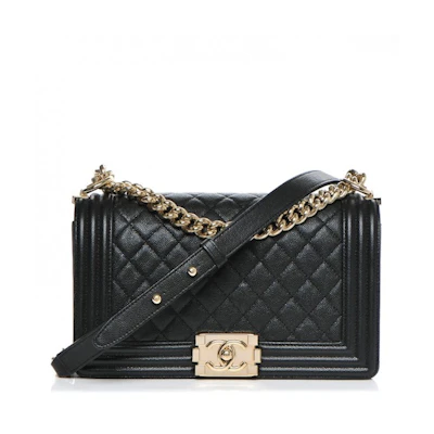 Chanel Boy Flap Diamond Quilted Medium Black