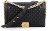 Buy 샤넬 보이 플랩 미듐 블랙 (퀼팅 카프스킨)