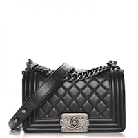 Chanel Boy Flap Quilted Calfskin Ruthenium Small Black Chanel Boy Flap Quilted Calfskin Ruthenium Small Black