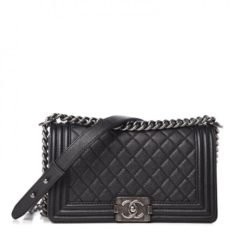 chanel-boy-flap-quilted-caviar-ruthenium-large-black