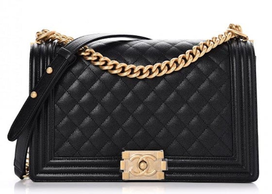 Chanel Boy Flap Quilted Diamond Caviar Medium Baru Hitam Buy Chanel Boy Flap Quilted Diamond Caviar Medium Baru Hitam