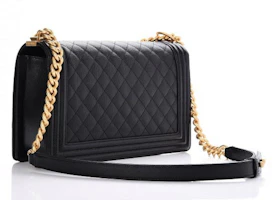Order Chanel Boy Flap Quilted Diamond Caviar New Medium Black