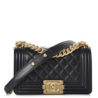 Chanel Boy Flap Quilted Diamond Lambskin Small Black Chanel Boy Flap Quilted Diamond Lambskin Small Black