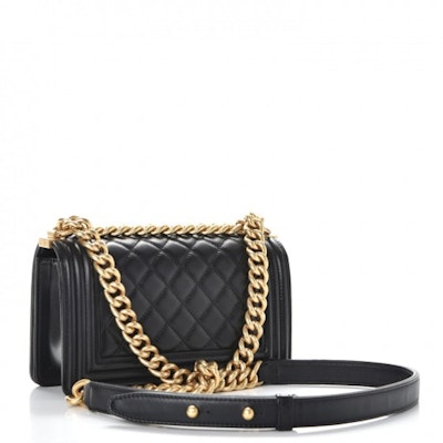 Chanel Boy Flap Quilted Diamond Lambskin Small Black Order Chanel Boy Flap Quilted Diamond Lambskin Small Black