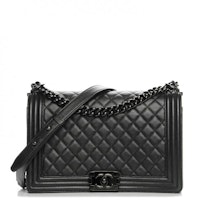 Chanel Boy Flap Quilted Diamond New Medium So Black Chanel Boy Flap Quilted Diamond New Medium So Black