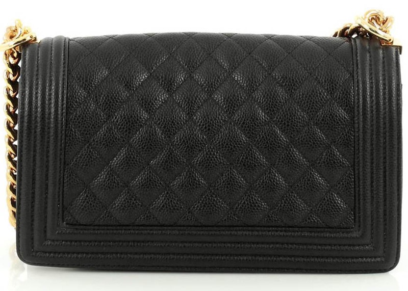 Order Chanel Boy Flap Berkusyen Berlian Lama Medium Hitam