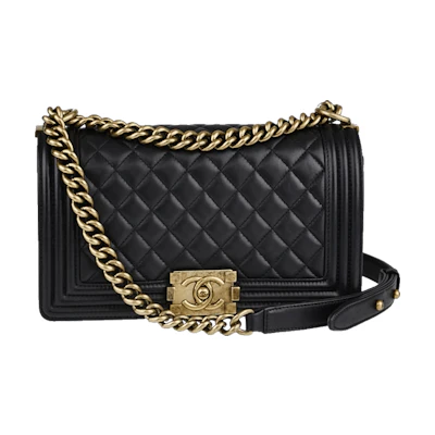 Chanel Boy Flap Quilted Medium Black