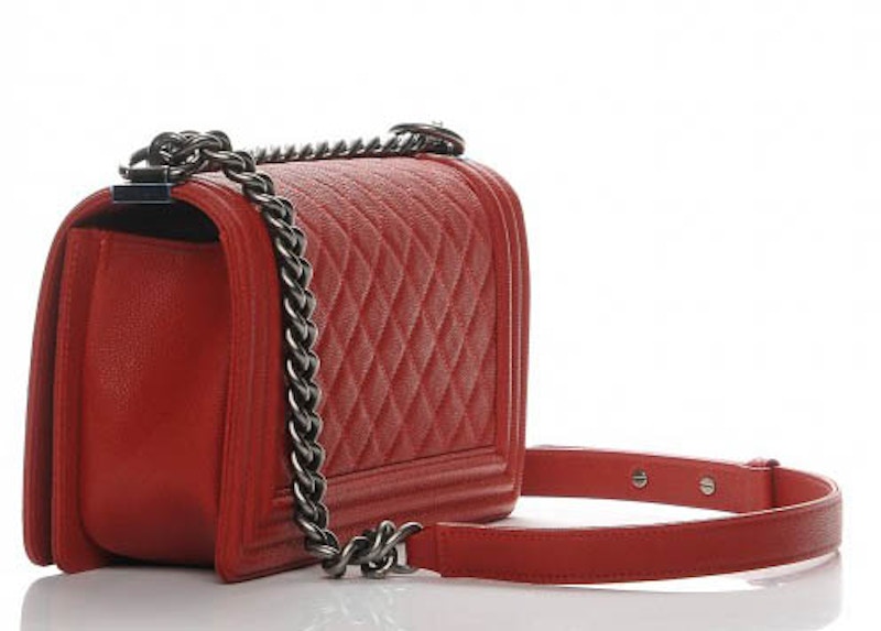 Chanel Boy Flap Quilted Medium Red 圖 2