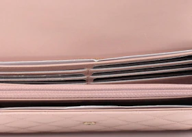 Lookbook Chanel Boy Flap Wallet Quilted Diamond Long Light Pink