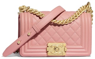 Chanel Boy Quilted Calfskin Gold-tone Small Pink Chanel Boy Quilted Calfskin Gold-tone Small Pink