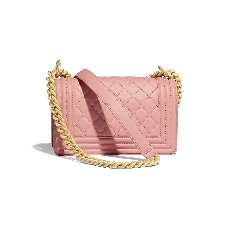 Order 샤넬 보이 골드 체인 스몰 핑크 퀼팅백
