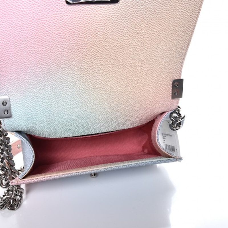 Chanel Boy Rainbow  Quilted Caviar Small Pink/Multicolor 圖 3