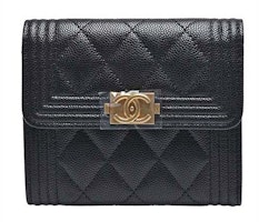Chanel Boy Small Flap Wallet Black (A80734) Chanel Boy Small Flap Wallet Black (A80734)