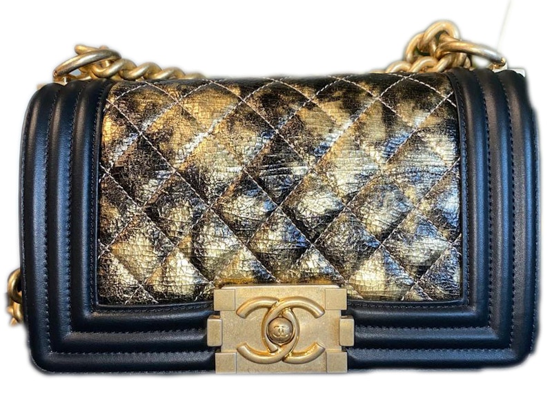 Chanel Boy Small Quilted Goatskin 18K Gold