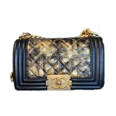 Chanel Boy Small Quilted Goatskin 18K Gold