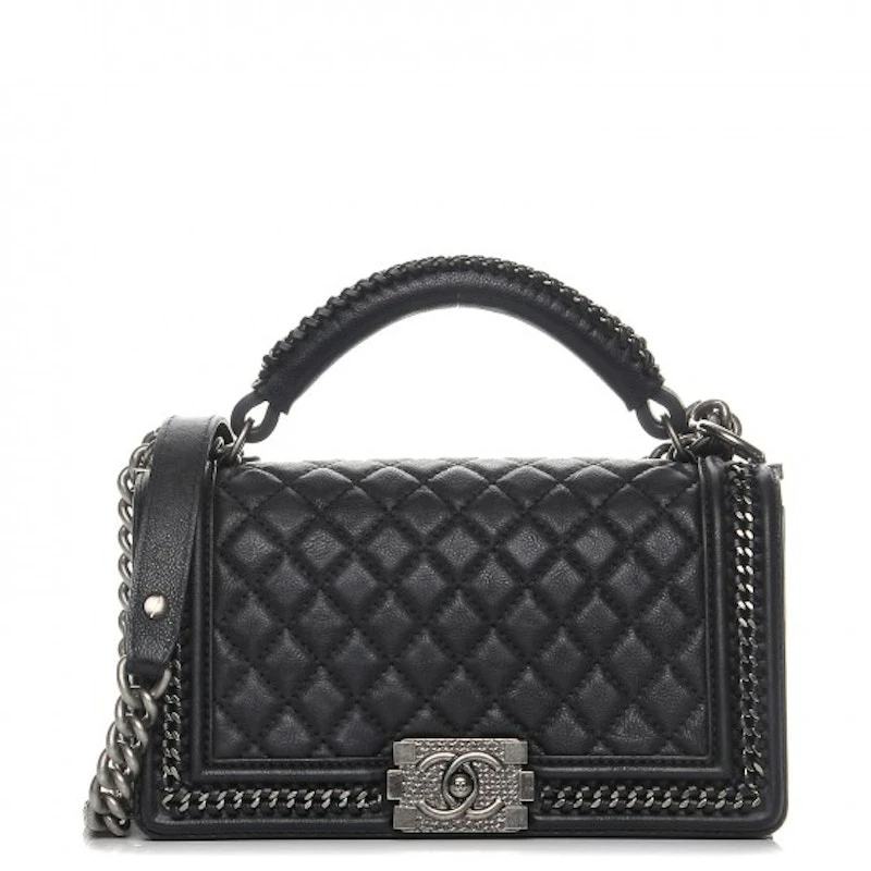 chanel-boy-top-handle-quilted-chain-medium-black
