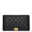 Buy 샤넬 보이 원형 다이아몬드 블랙 지갑