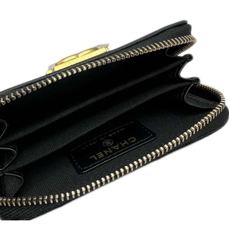 Lookbook 香奈兒Boy拉鍊式錢包小羊皮魚子醬金色黑色款